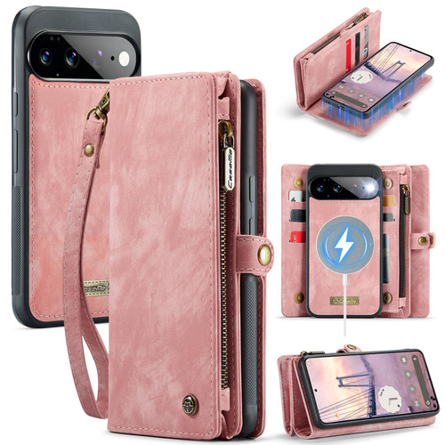 Google Pixel 11 Pro XL CaseMe 008 Detachable Multifunctional Leather Phone Case - Pink