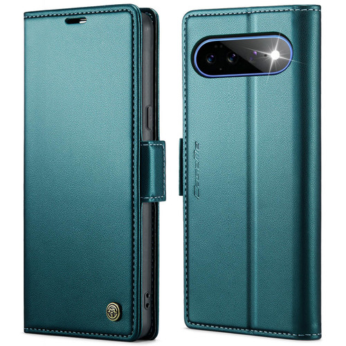 Google Pixel 11 Pro XL CaseMe 023 Butterfly Buckle Litchi Texture RFID Anti-theft Leather Phone Case - Green