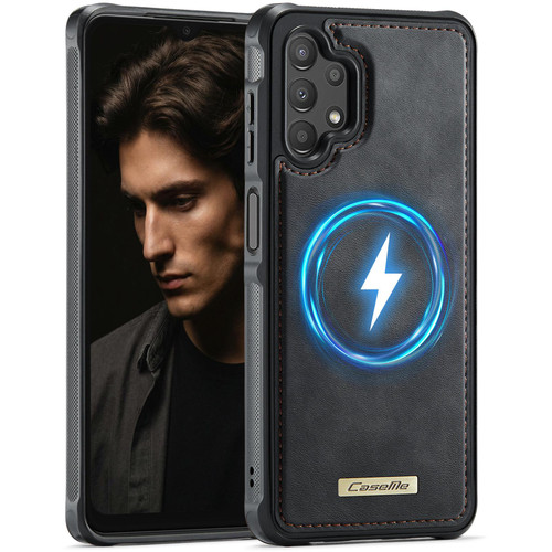 Samsung Galaxy A13 / A04s CaseMe C69 Series Magnetic Vegan Leather Back Phone Case - Black