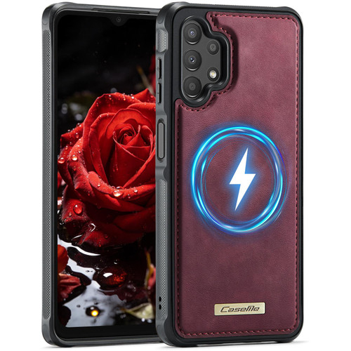 Samsung Galaxy A13 / A04s CaseMe C69 Series Magnetic Vegan Leather Back Phone Case - Red
