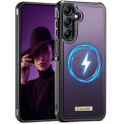 Samsung Galaxy A14 5G CaseMe C69 Series Magnetic Vegan Leather Back Phone Case - Purple