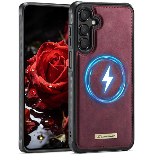 Samsung Galaxy A15 4G / 5G CaseMe C69 Series Magnetic Vegan Leather Back Phone Case - Red