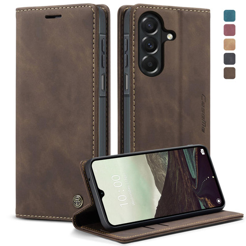 Samsung Galaxy A27 5G CaseMe 013 Multifunctional Horizontal Flip Leather Phone Case - Coffee