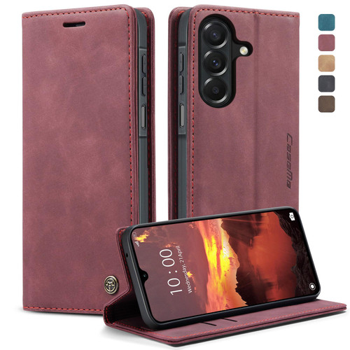 Samsung Galaxy A27 5G CaseMe 013 Multifunctional Horizontal Flip Leather Phone Case - Red