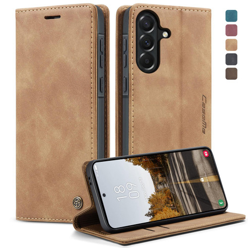 Samsung Galaxy A37 5G CaseMe 013 Multifunctional Horizontal Flip Leather Phone Case - Brown