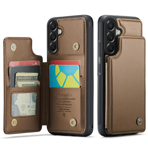 Samsung Galaxy A37 5G CaseMe C22 Card Slots Holder RFID Anti-theft Phone Case - Brown