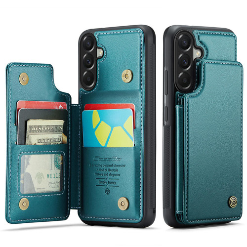 Samsung Galaxy A37 5G CaseMe C22 Card Slots Holder RFID Anti-theft Phone Case - Green