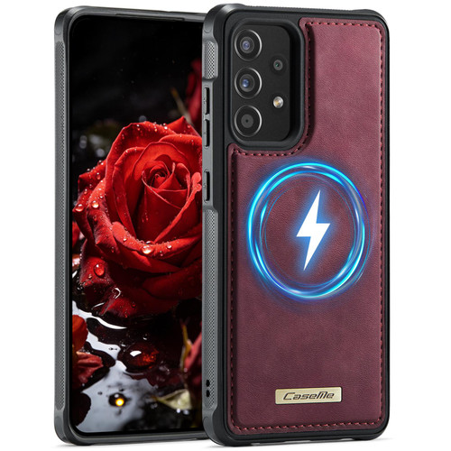 Samsung Galaxy A52 / A52s 5G CaseMe C69 Series Magnetic Vegan Leather Back Phone Case - Red