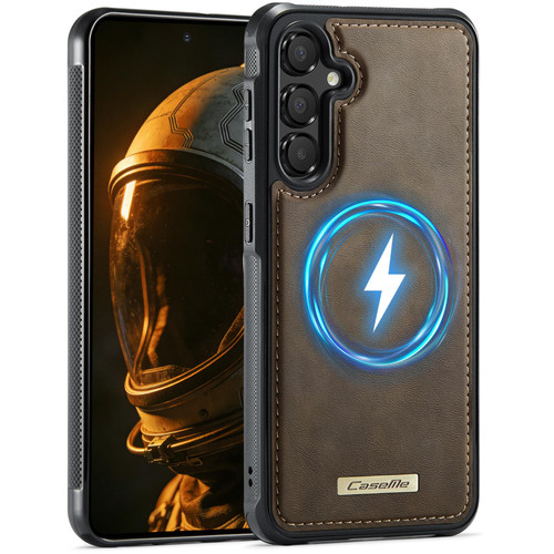 Samsung Galaxy A55 5G / A35 5G CaseMe C69 Series Magnetic Vegan Leather Back Phone Case - Coffee