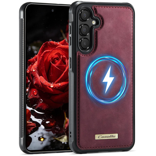 Samsung Galaxy A55 5G / A35 5G CaseMe C69 Series Magnetic Vegan Leather Back Phone Case - Red