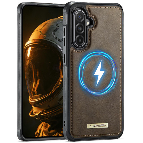 Samsung Galaxy A56 5G CaseMe C69 Series Magnetic Vegan Leather Back Phone Case - Coffee