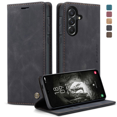 Samsung Galaxy A57 5G CaseMe 013 Multifunctional Horizontal Flip Leather Phone Case - Black