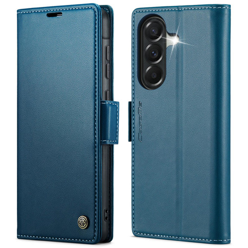 Samsung Galaxy A57 5G CaseMe 023 Butterfly Buckle Litchi Texture RFID Anti-theft Leather Phone Case - Blue