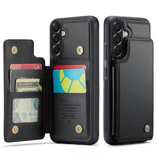 Samsung Galaxy A57 5G CaseMe C22 Card Slots Holder RFID Anti-theft Phone Case - Black