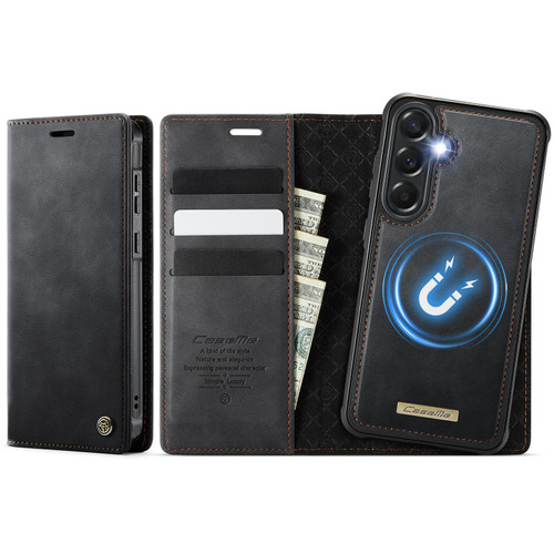 Samsung Galaxy A57 5G CaseMe C49 Magnetic RFID Blocking Detachable Wallet Leather Phone Case - Black
