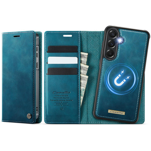Samsung Galaxy A57 5G CaseMe C49 Magnetic RFID Blocking Detachable Wallet Leather Phone Case - Green