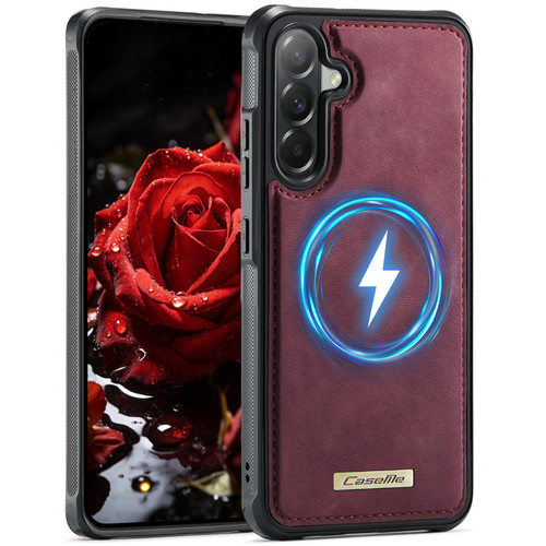 Samsung Galaxy A57 5G CaseMe C69 Series Magnetic Vegan Leather Back Phone Case - Red