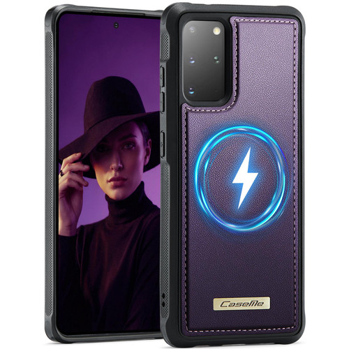 Samsung Galaxy S20+ CaseMe C69 Series Magnetic Vegan Leather Back Phone Case - Purple