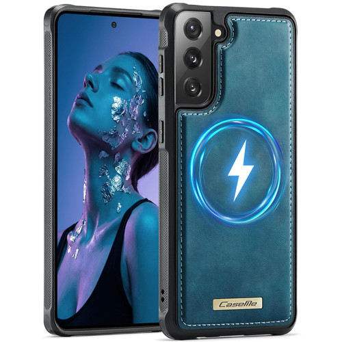 Samsung Galaxy S21 FE 5G CaseMe C69 Series Magnetic Vegan Leather Back Phone Case - Green