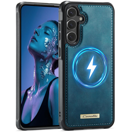 Samsung Galaxy S23 FE 5G CaseMe C69 Series Magnetic Vegan Leather Back Phone Case - Green