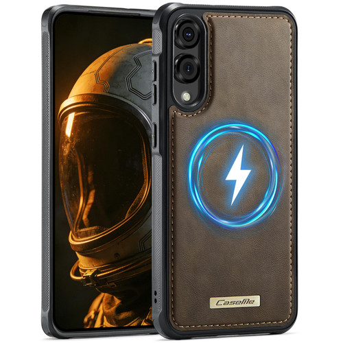 Samsung Galaxy S25 Edge 5G CaseMe C69 Series Magnetic Vegan Leather Back Phone Case - Coffee