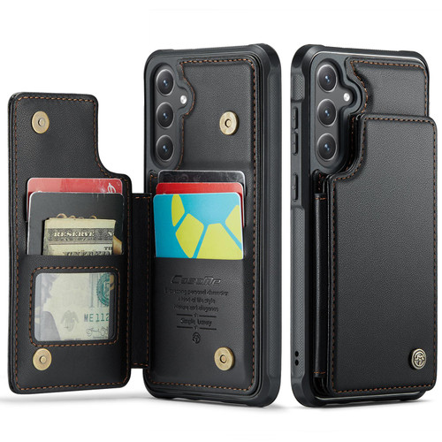 Samsung Galaxy S25 FE / S26 FE 5G CaseMe C22 Card Slots Holder RFID Anti-theft Phone Case - Black