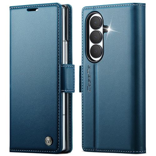Samsung Galaxy Z Fold8 Ultra 5G CaseMe 023 Butterfly Buckle Litchi Texture RFID Anti-theft Leather Phone Case - Blue