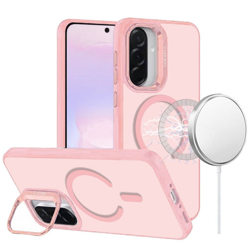 ShutterStand Magnetic Camera Ring Kickstand Case For Samsung Galaxy A37 5G / A36 5G - Pink