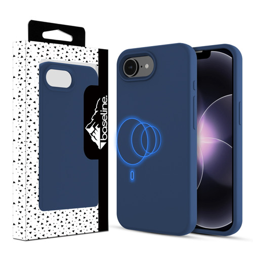 Baseline Essence Series Silicone MagSafe Case for Apple iPhone 17e / 16e - Midnight Blue