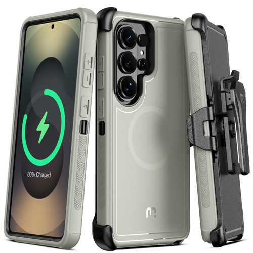 MyBat Pro Maverick Series MagSafe Case w/ Holster for Samsung Galaxy S26 Ultra - Grey