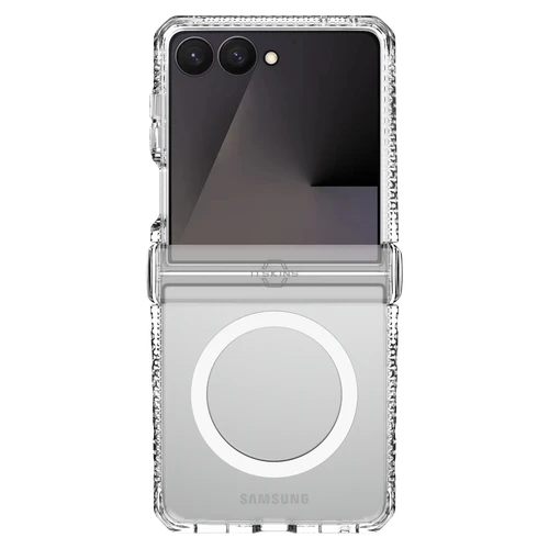Itskins - Hybrid Clear Hinge Magsafe Case for Samsung Galaxy Z Flip8 - Transparent