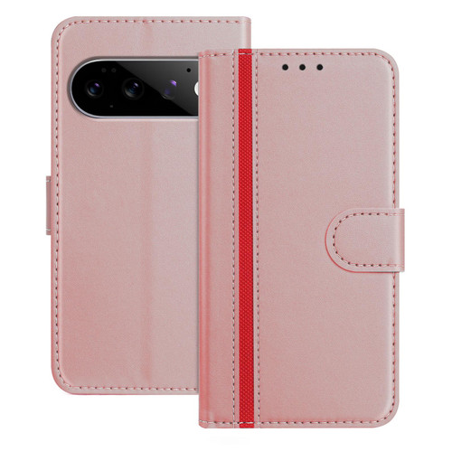 Google Pixel 11 / Pixel 11 Pro Color Block Card Slots Vegan Leather Phone Case - Rose Gold