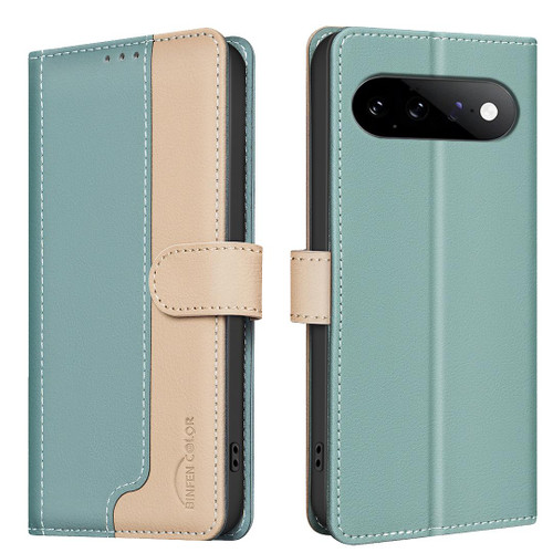 Google Pixel 11 / Pixel 11 Pro Color Matching RFID Anti-theft Leather Phone Case - Green