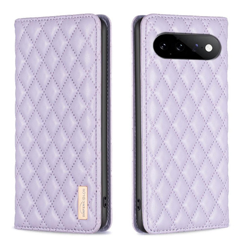 Google Pixel 11 / Pixel 11 Pro Diamond Lattice Magnetic Leather Flip Phone Case - Purple