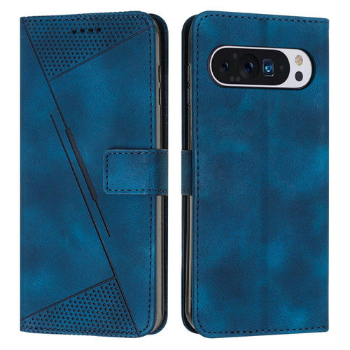Google Pixel 11 / Pixel 11 Pro Dream Triangle Leather Phone Case with Lanyard - Blue
