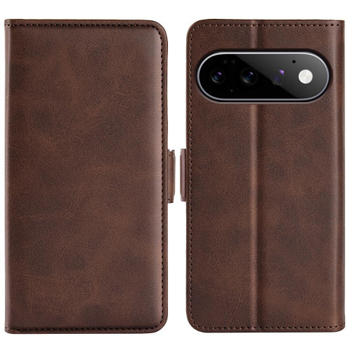 Google Pixel 11 / Pixel 11 Pro Dual-side Magnetic Buckle Horizontal Flip Leather Phone Case - Brown