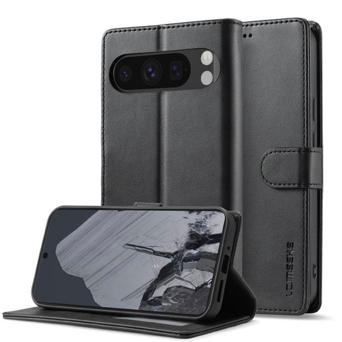 Google Pixel 11 / Pixel 11 Pro LC.IMEEKE Calf Texture Flip Leather Phone Case - Black