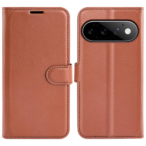 Google Pixel 11 / Pixel 11 Pro Litchi Texture Horizontal Flip Leather Phone Case with Holder - Brown