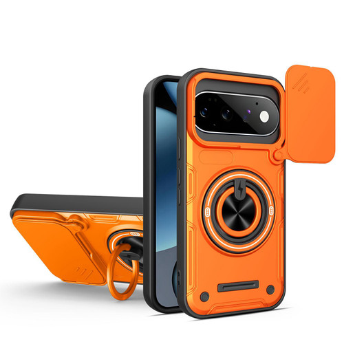 Google Pixel 11 / Pixel 11 Pro Multifunctional Sliding Camshield Ring Holder Phone Case - Orange