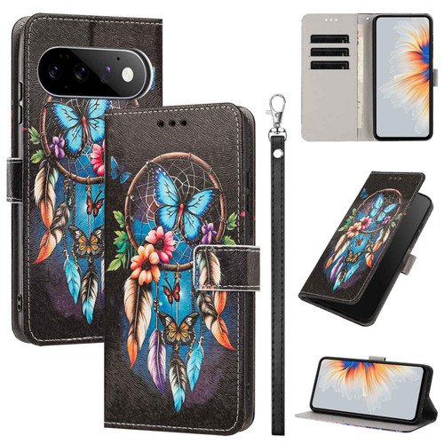 Google Pixel 11 / Pixel 11 Pro Painted Pattern Vegan Leather Phone Case with Strap - Dreamcatcher