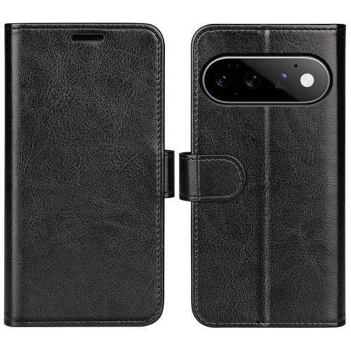 Google Pixel 11 / Pixel 11 Pro R64 Texture Horizontal Flip Leather Phone Case - Black