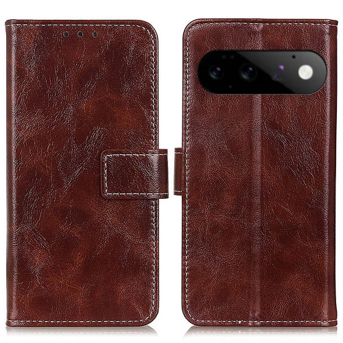 Google Pixel 11 / Pixel 11 Pro Retro Crazy Horse Texture Flip Leather Phone Case - Brown