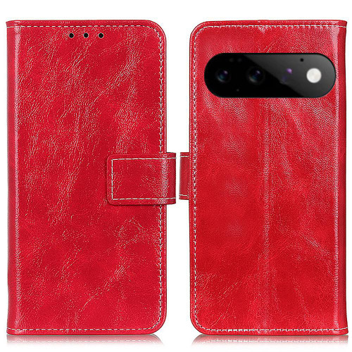 Google Pixel 11 / Pixel 11 Pro Retro Crazy Horse Texture Flip Leather Phone Case - Red