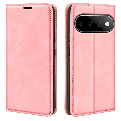 Google Pixel 11 / Pixel 11 Pro Retro-skin Magnetic Suction Leather Phone Case - Pink