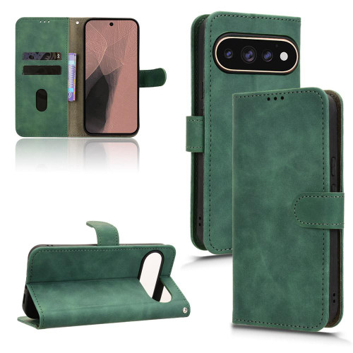 Google Pixel 11 / Pixel 11 Pro Skin Feel Magnetic Flip Leather Phone Case - Green