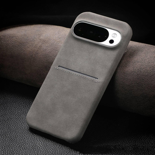 Google Pixel 11 / Pixel 11 Pro Skin Feel Sheepskin Card Slot Phone Case - Grey