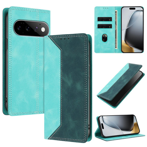 Google Pixel 11 / Pixel 11 Pro Skin Feel Two-tone RFID Blocking Vegan Leather Phone Case - Dark Green
