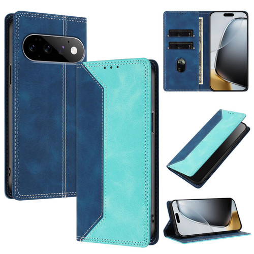 Google Pixel 11 / Pixel 11 Pro Skin Feel Two-tone RFID Blocking Vegan Leather Phone Case - Light Green