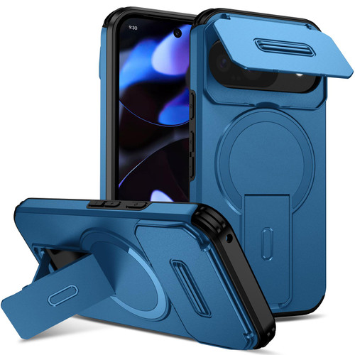 Google Pixel 11 / Pixel 11 Pro Sliding Camshield MagSafe Holder Phone Case - Blue