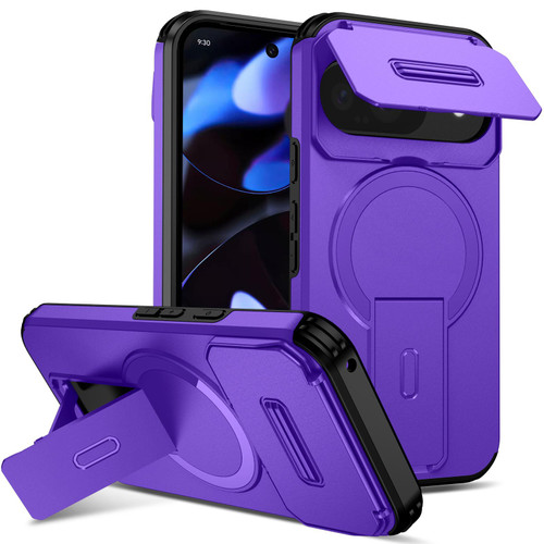 Google Pixel 11 / Pixel 11 Pro Sliding Camshield MagSafe Holder Phone Case - Purple